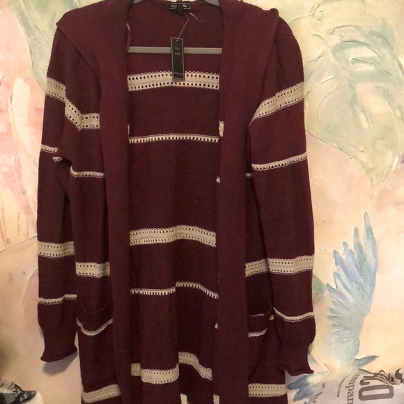 Letty & Me Striped Cardigan size Large New - Picture 3 of 11